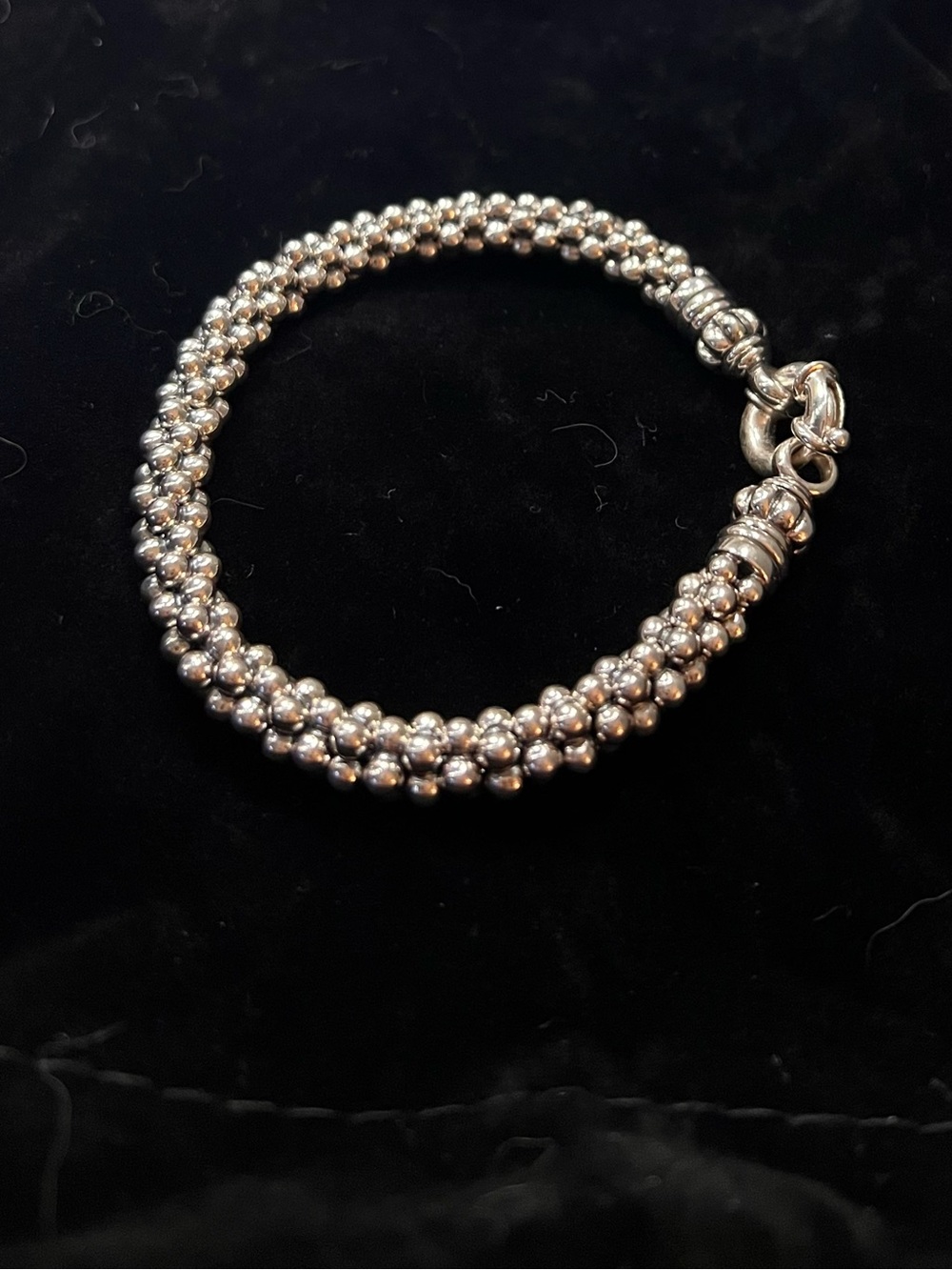 LAGOS Silver Caviar Beaded Rope Bracelet